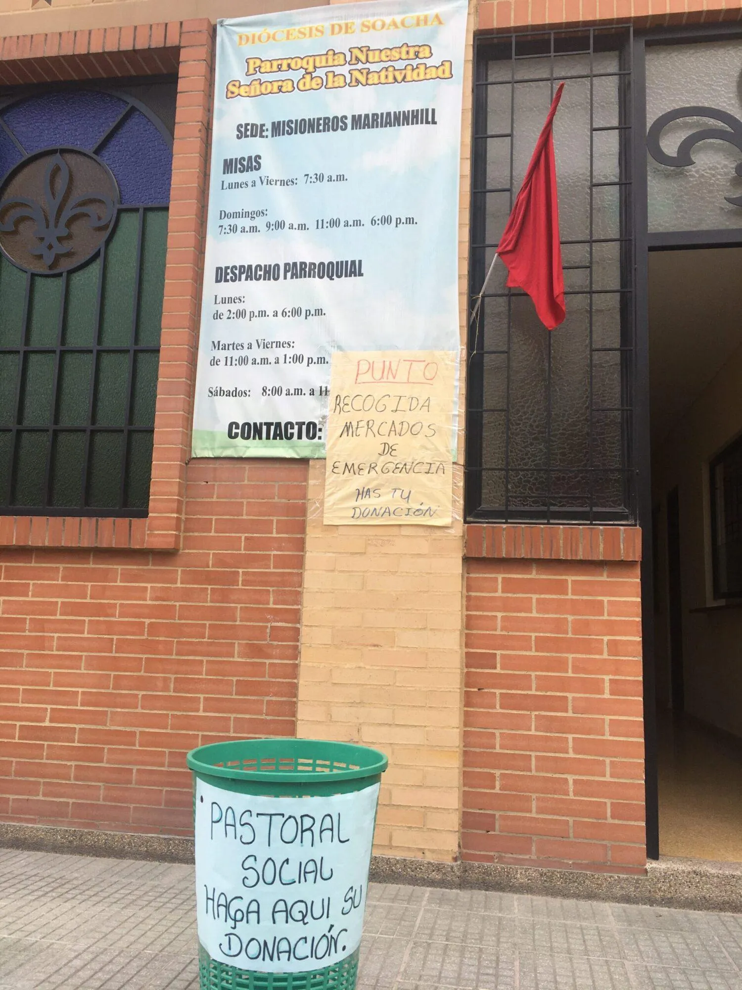Verteilung von Hilfsgütern in Bogotá